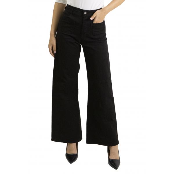 Pantalone palazzo tinta unita con tasche frontali Please